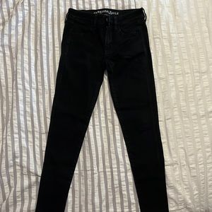 American Eagle Outfitters solid black jeans, size Women’s US 2, short length